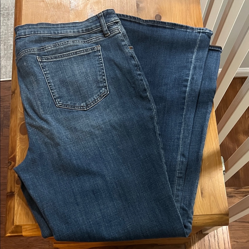 Chico's Dark Blue Wide Leg Jeans
